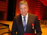 Tom Brevik with his King's Medal